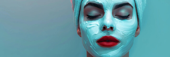 Masked woman in spa beauty salon