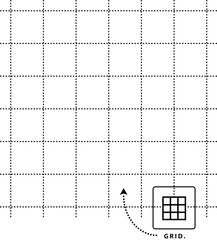 Simple Minimal 90s Grid Pattern Design Element 