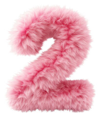 PNG  Fur letter 2 pink toy accessories.
