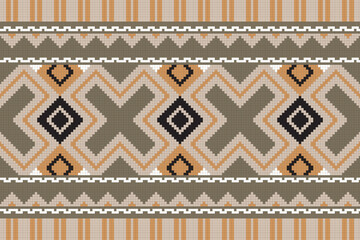 Ikat Fabric Paisley Embroidery Background. Ikat Damask Geometric Ethnic Oriental Pattern traditional.aztec Style Abstract Vector illustration.design for Texture,fabric,clothing,wrapping,sarong.