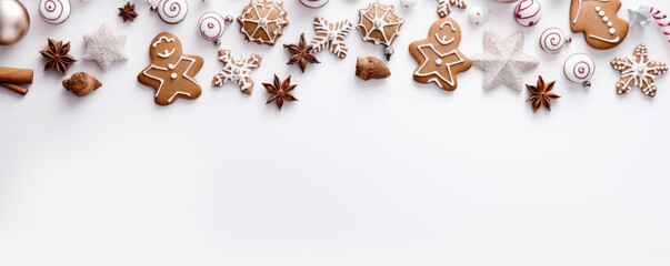 Beautiful Christmas decoration with amazing gingerbread cookies. Merry christmas theme. Christmas...