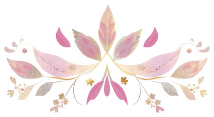 PNG Flower divider ornament pattern pink art