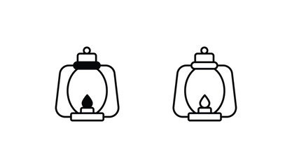 Lantern icon design with white background stock illustration