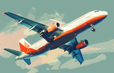 Travel plane illustration