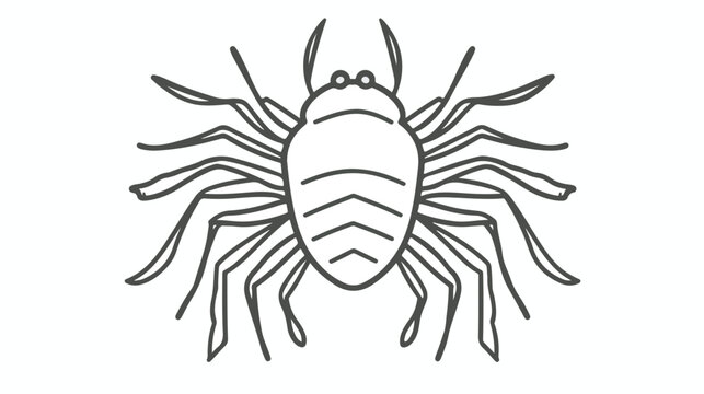 Mite linear icon. Acari. Thin line illustration. Insects