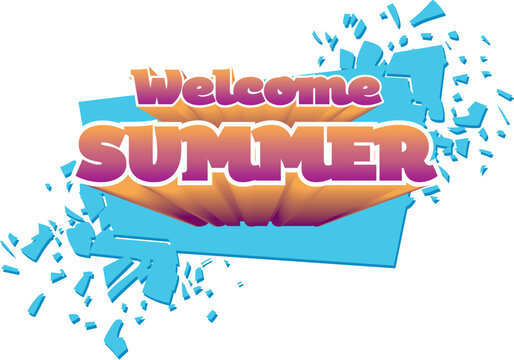 welcome summer words for banner