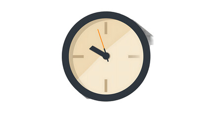 Clock icon in flat style timer on a transparent background  
