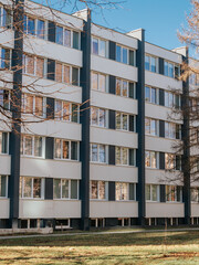 A typical Soviet panel house in Vilnius