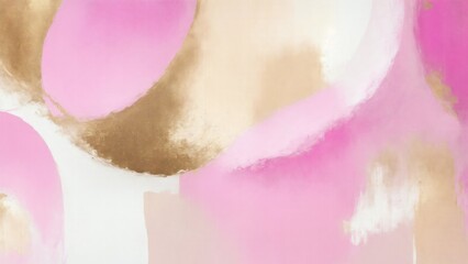 Fototapeta premium Abstract Pink, Gold and Gray art Oil painting style. Hand drawn by dry brush of paint background texture