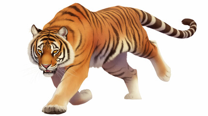Tigre no fundo branco - Ilustração