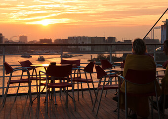 Sonnenuntergang Amsterdam, Sunset Amsterdam, Niederlande, Netherlands, 2013