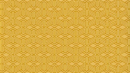 A seamless pattern of yellow Japanese paper with an intricate geometric design