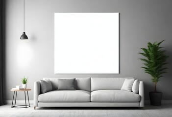 Frame mockup, ISO A paper size. Living room wall poster mockup. Interior mockup with house background. Modern interior design. 