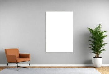 Frame mockup, ISO A paper size. Living room wall poster mockup. Interior mockup with house background. Modern interior design. 
