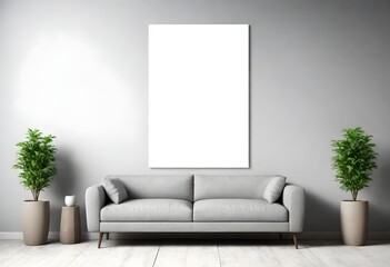 Frame mockup, ISO A paper size. Living room wall poster mockup. Interior mockup with house background. Modern interior design. 