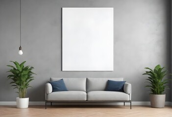Frame mockup, ISO A paper size. Living room wall poster mockup. Interior mockup with house background. Modern interior design. 