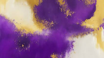 Abstract Purple, Gold and Gray art Oil painting style. Hand drawn by dry brush of paint background texture