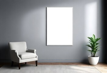 Frame mockup, ISO A paper size. Living room wall poster mockup. Interior mockup with house background. Modern interior design. 