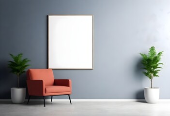 Frame mockup, ISO A paper size. Living room wall poster mockup. Interior mockup with house background. Modern interior design. 