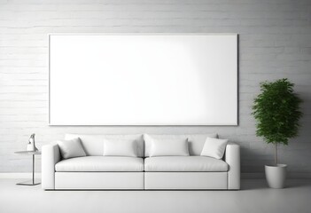 Frame mockup, ISO A paper size. Living room wall poster mockup. Interior mockup with house background. Modern interior design. 