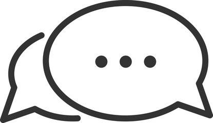 Chat icon vector design element. Talk bubble speech sign. Dialogue balloon.