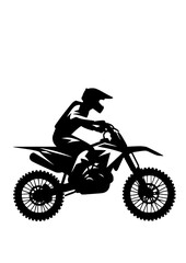 Obraz na płótnie Canvas Motocross Rider Svg, Vector Cut File for Cricut, Silhouette, Dirtbike SVG, Dirt bike Silhouette, Dirt bike Clipart, Motocross Silhouette, SVG, PNG, JPG