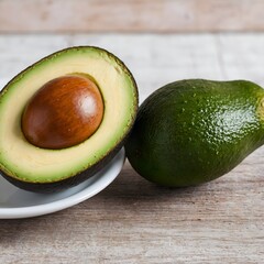 avocado on a plate