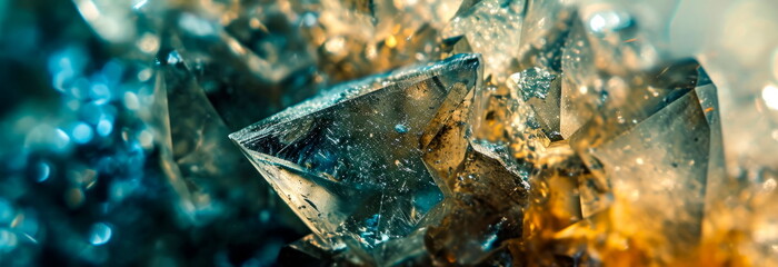 microscopic textures and geometric shapes of the crystal. Generative AI