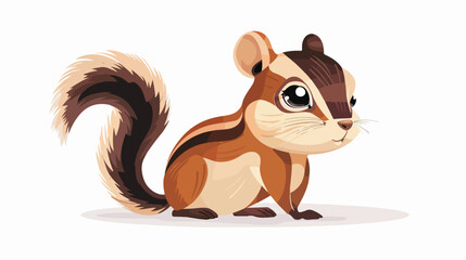 Cute chipmunk. Cartoon forest squirrel character
