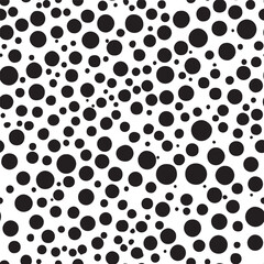 Abstract Black and White Dalmatian Spot Seamless Pattern - 786287358