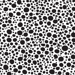Abstract Black and White Dalmatian Spot Seamless Pattern - 786287367