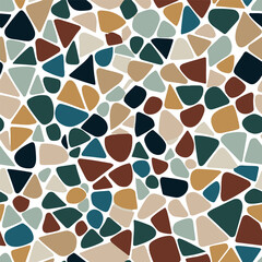 Colorful Terrazzo Flooring Inspired Abstract Seamless Pattern