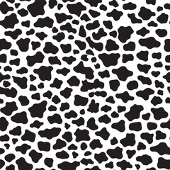 Abstract Black and White Dalmatian Spot Seamless Pattern - 786287371