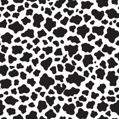 Abstract Black and White Dalmatian Spot Seamless Pattern - 786287372