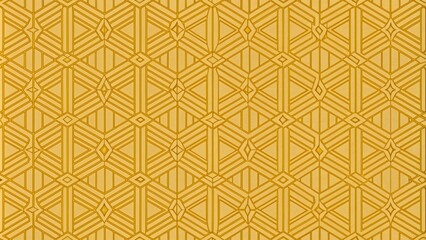 A seamless pattern of yellow Japanese paper with an intricate geometric design