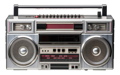 PNG Vintage boombox portable stereo electronics radio