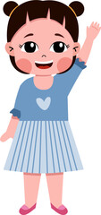 Smiling children avatar. Kid child expression vector illustration. Cute child character.