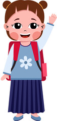 Smiling children avatar. Kid child expression vector illustration. Cute child character.