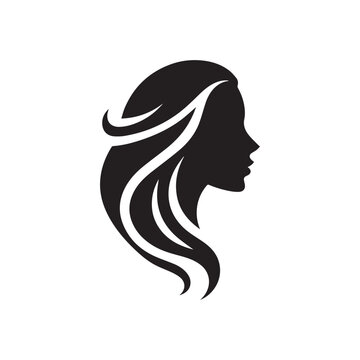 recommend clip art: Concept for a women's hair logo design. Template for a hair logo. Template for a hair fashion logo