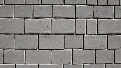 Fototapeta premium Gray brick wall texture background. Gray brick wall background. Grey brick wall texture.