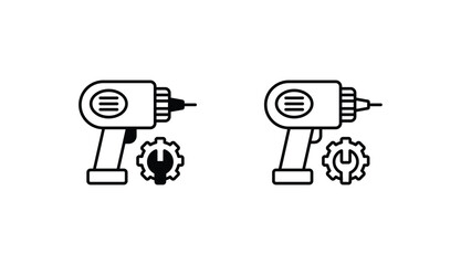 Drill icon design with white background stock illustration