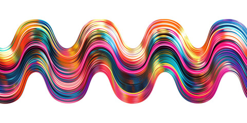 illustration of abstract rainbow waves background