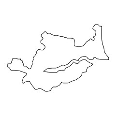 Mariagerfjord Municipality map, administrative division of Denmark. Vector illustration.
