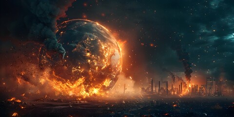 Shattering Earth Under Strain of Flames Fueled by Sprawling Industrial Landscapes