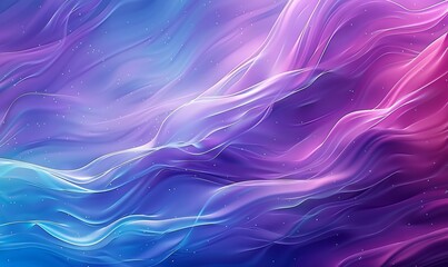 Vibrant Abstract Art with Purple and Pink Hues and Curvilinear Forms