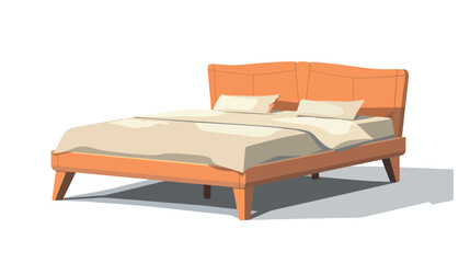Double bed vector icon isolate. flat vector isolated - obrazy, fototapety, plakaty