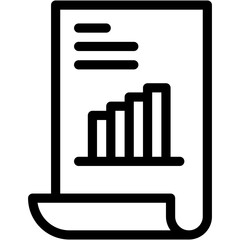 Business, chart, growth, documents Icon