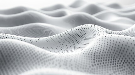 The dot white gray wave light texture background. Abstract big data digital concept. Three dimensional rendering...