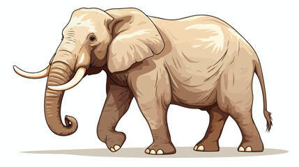 Elephant vector. Museum Curator Elephant Organizing Ex