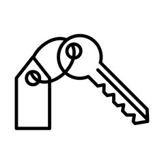 Room key line icon